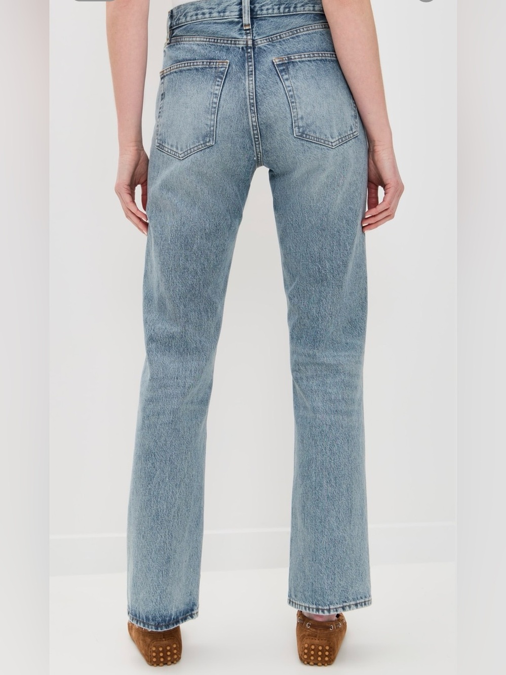 NWT FRAME The Vertical Women's Blue High-rise Straight-leg Jeans Size 27 - Picture 2 of 10
